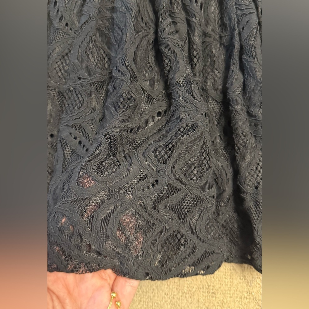 Tennis (tns) Black Lace Mini Bubble Skirt - Size M - Designed in Colombia - Picture 3 of 8